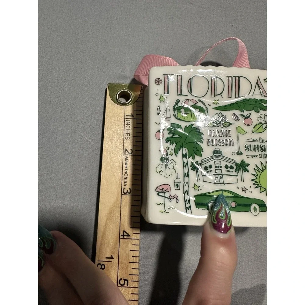 2019 Starbucks Been‎ There Series Florida Ceramic Shopping Bag Ornament
